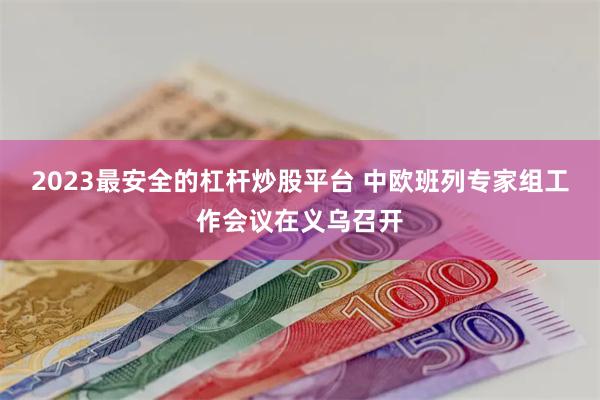 2023最安全的杠杆炒股平台 中欧班列专家组工作会议在义乌召开