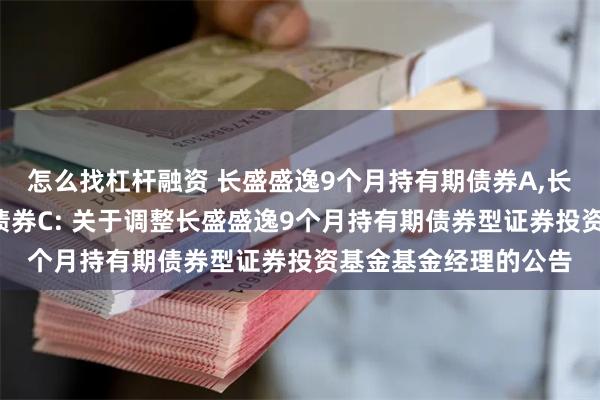 怎么找杠杆融资 长盛盛逸9个月持有期债券A,长盛盛逸9个月持有期债券C: 关于调整长盛盛逸9个月持有期债券型证券投资基金基金经理的公告