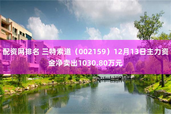 配资网排名 三特索道（002159）12月13日主力资金净卖出1030.80万元